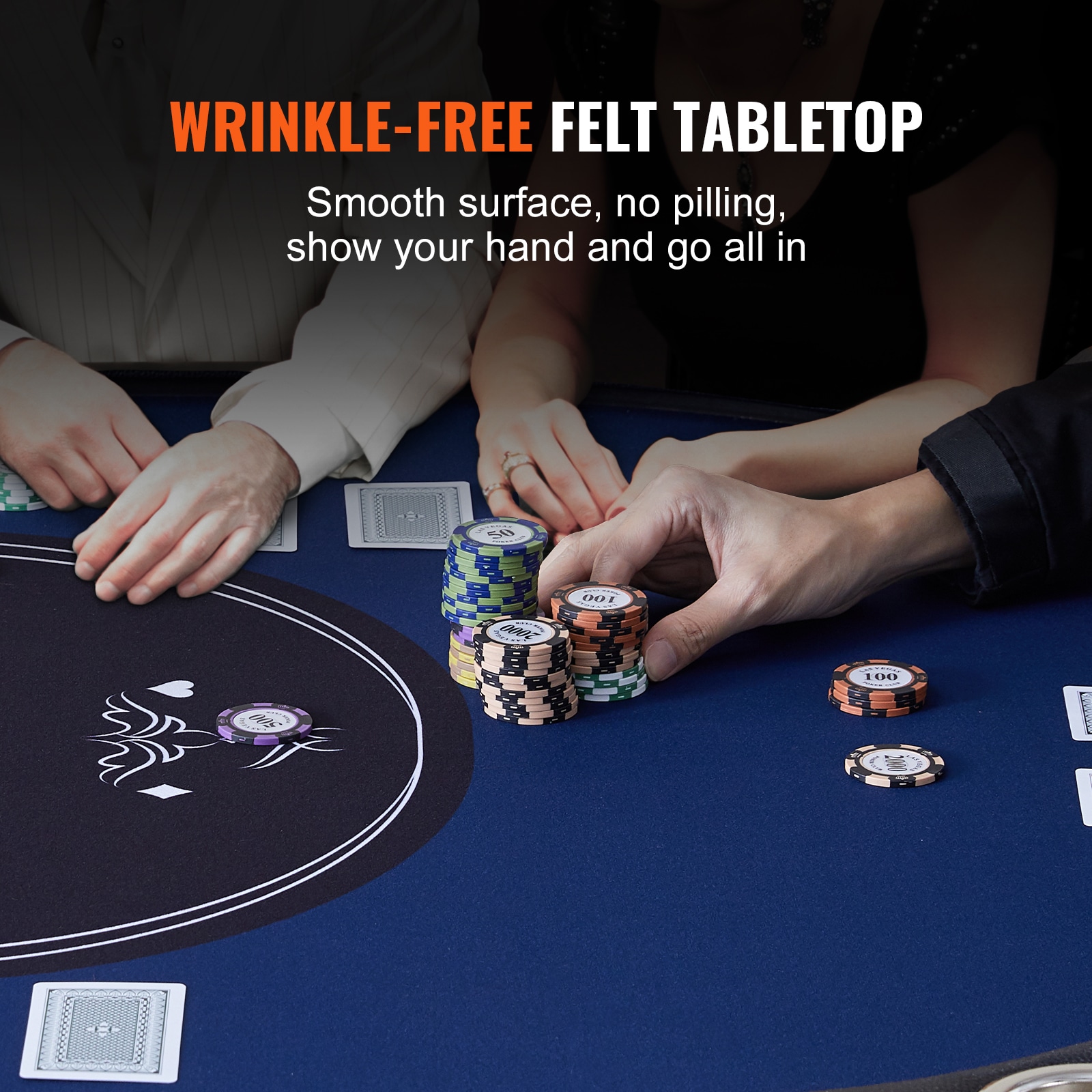 10 Player Foldable Poker Table For Casino Games And Texas Holdem_voghion.com
